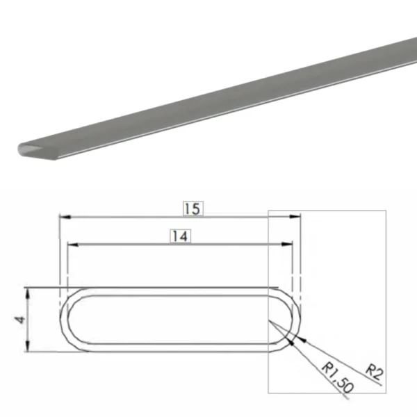 Cámara plana para eje expansible neumático de 15 mm
