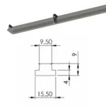 Listón expansor de aluminio 4 mm para eje expansible neumático