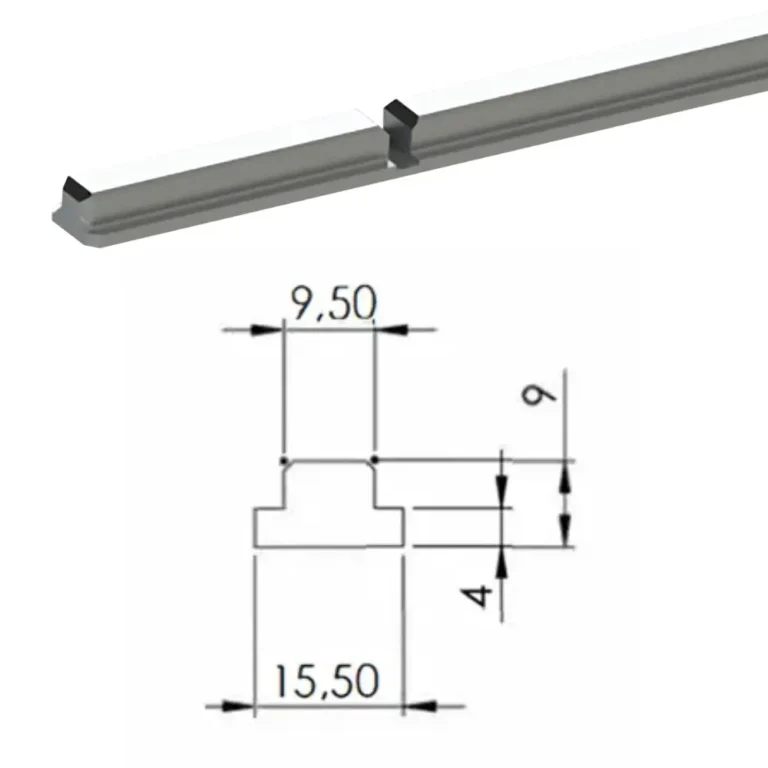 Listón expansor de aluminio 4 mm para eje expansible neumático