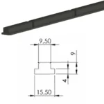 Listón expansor de caucho 4 mm para eje expansible neumático