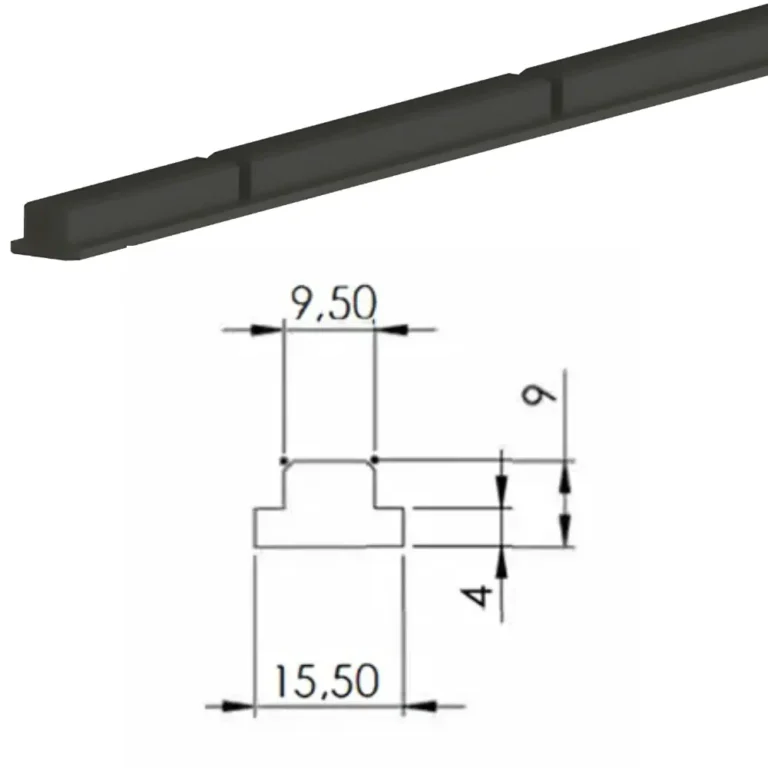Listón expansor de caucho 4 mm para eje expansible neumático