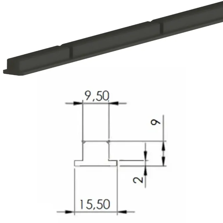 Listón expansor de caucho 9 mm para eje expansible neumático