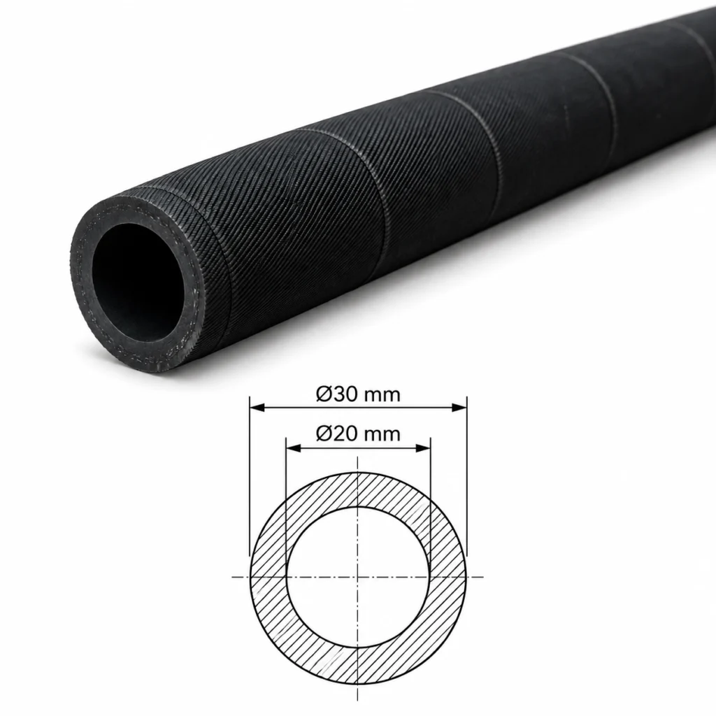 Cámara tubular 20x30 mm para eje expansible neumático