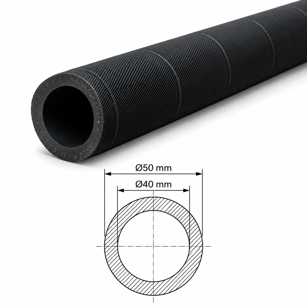 Cámara tubular 40x50 mm para eje expansible Cámara tubular 40x50 mm para eje expansible neumático